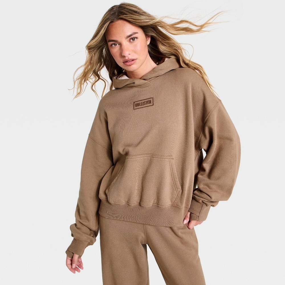 Women Fleece Hoodie Brown S Small Sweatshirt The Hollister Collection at Target